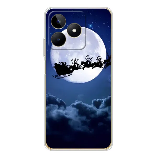 Чехол с рисунком «Санта - луна» для Realme Note 60