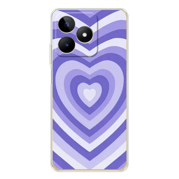 Чохол з малюнком «Серце фіолет» для Realme Note 60 Чохол з малюнком «Серце фіолет» для Realme Note 60