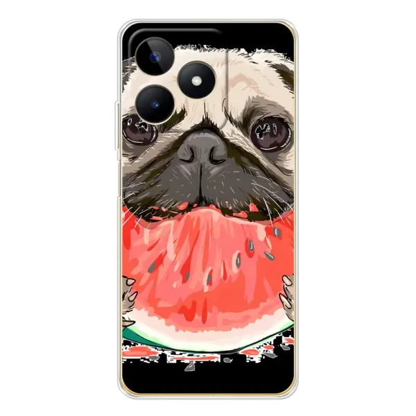 Чехол с рисунком «Смешной Мопс» для Realme Note 60