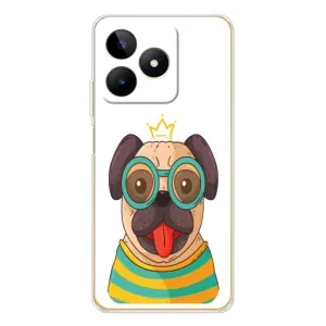 Бампер для Realme Note 60 с картинкой "Песики" (Собака Король)