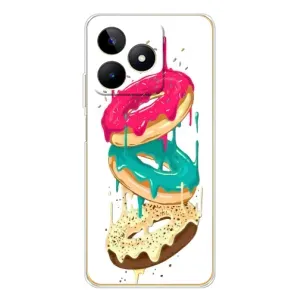 Чехол с изображением вкусной еды для Realme Note 60 (Сочные пончики)