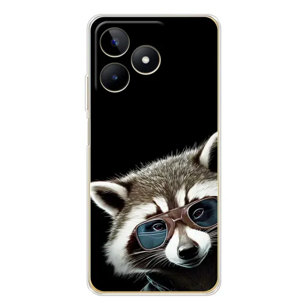Чехол с рисунком «Стильный Енот» для Realme Note 60 Чехол с рисунком «Стильный Енот» для Realme Note 60