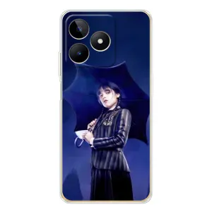 Чехлы с принтом Уэнсдей на Realme Note 60 (Уэнсдей с зонтом)