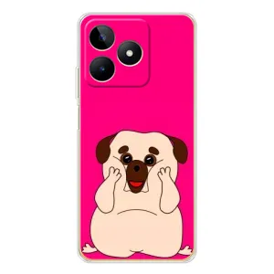Чехол (ТПУ) Милые собачки для Realme Note 60 (Веселый Мопсик)
