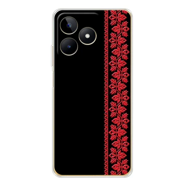 Чехол с рисунком «Вышиванка на черном» для Realme Note 60 Чехол с рисунком «Вышиванка на черном» для Realme Note 60