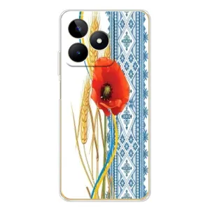 Силіконовый Чохол на Realme Note 60 з картинкой Вишиванки (Вишиванка з квіткою)