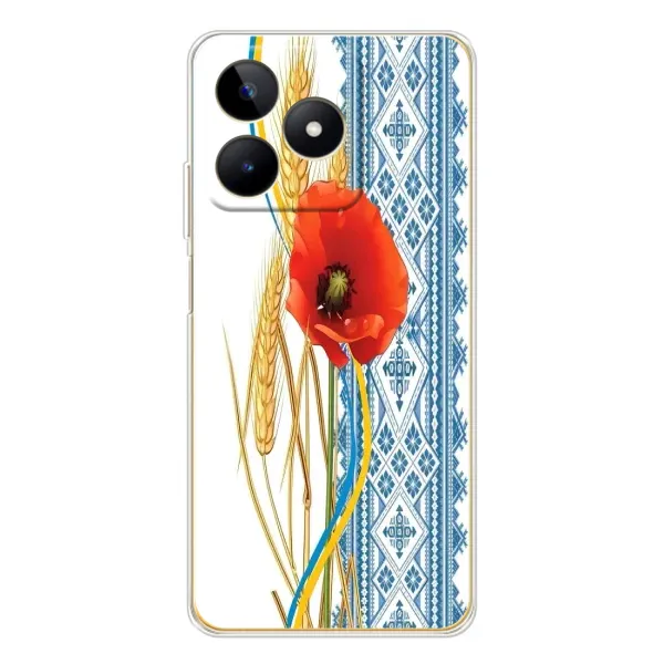 Чехол с рисунком «Вышиванка с цветком» для Realme Note 60 Чехол с рисунком «Вышиванка с цветком» для Realme Note 60