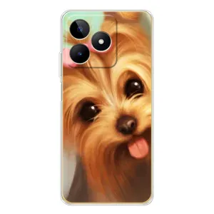 Чехол (ТПУ) Милые собачки для Realme Note 60 (Йоршенский терьер)