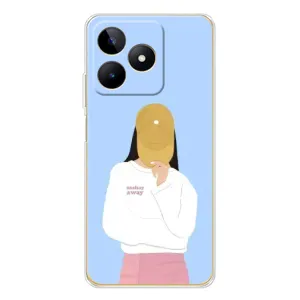 Силиконовый Чехол на Realme Note 60 с картинкой Стильных Девушек (Желтая кепка)