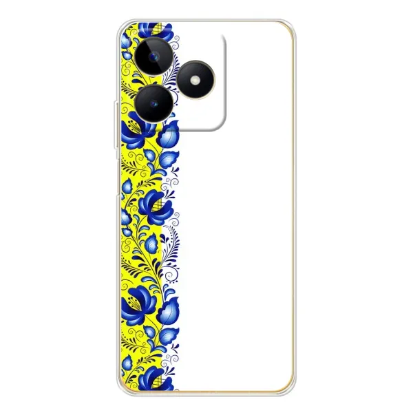 Чехол с рисунком «Желто-синяя вышиванка» для Realme Note 60 Чехол с рисунком «Желто-синяя вышиванка» для Realme Note 60