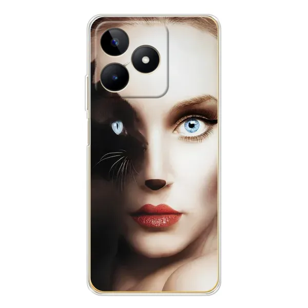Чехол с рисунком «Женщина кошка» для Realme Note 60 Чехол с рисунком «Женщина кошка» для Realme Note 60