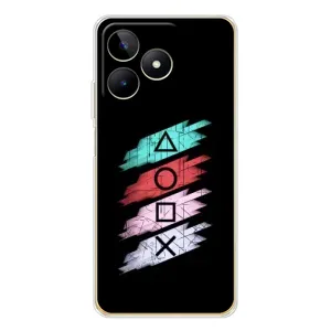 Чехол КИБЕРСПОРТ для Realme Note 60 (Значки Sony)