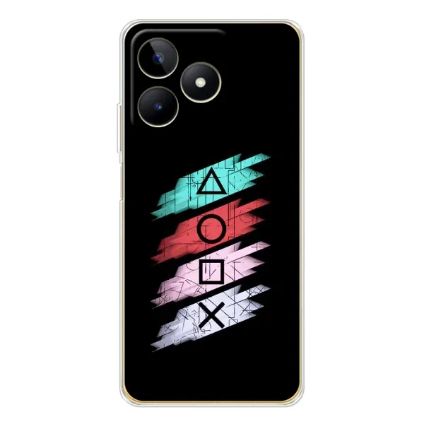 Чехол с рисунком «Значки Sony» для Realme Note 60 Чехол с рисунком «Значки Sony» для Realme Note 60