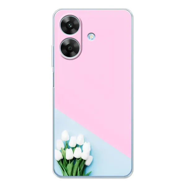 Чехол с рисунком «Белые тюльпаны» для Realme Note 60x