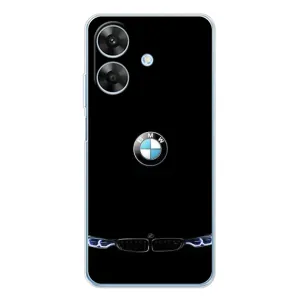Силіконовий бампер з картинкою машини на Realme Note 60x (Чорний BMW)