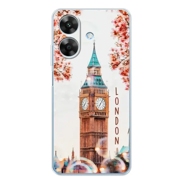 Чехол с рисунком «Часы Лондон» для Realme Note 60x