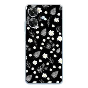 Чохли з тематикою "КВІТИ" на Realme Note 60x (цвітіння на чорному)