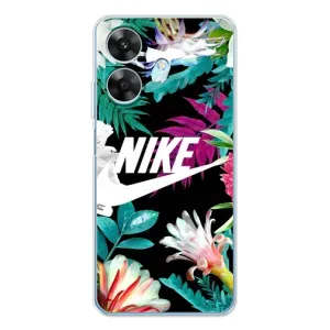 Силіконовый Чохол на Realme Note 60x з картинкою НАЙК (Квітковий Nike)