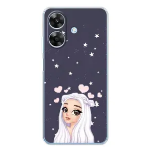 Чехол Стильные девушки на Realme Note 60x (Девушка и сердечки)