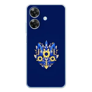 Чохол з картинкою (Патріотичний ГЕРБ) на Realme Note 60x (Герб в квітах)