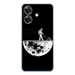 Силиконовый Чехол с принтом "Космонавты" на Realme Note 60x (Космонавт)