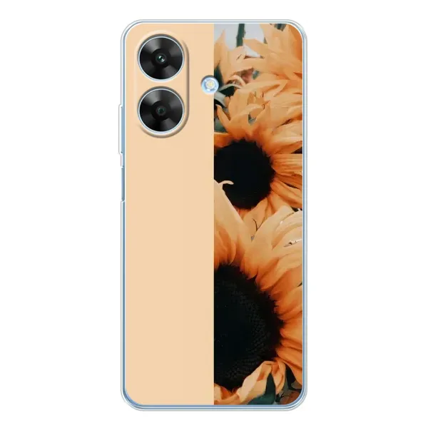 Чехол с рисунком «Красивые подсолнухи» для Realme Note 60x