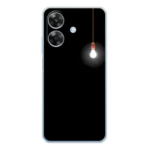 Чохол з картинками на чорному фоні для Realme Note 60x (Лампочка)