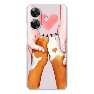 Чехол (ТПУ) Милые собачки для Realme Note 60x (Любовь к собакам)