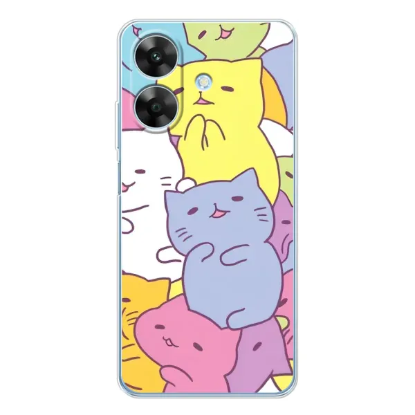 Чехол с рисунком «Милые котики» для Realme Note 60x