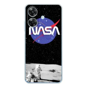 Силиконовый бампер с принтом "Наса" на Realme Note 60x (Nasa на луне)