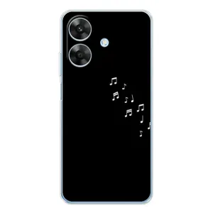 Чохол з картинками на чорному фоні для Realme Note 60x (Ноти)