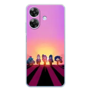 Силіконовый Чохол на Realme Note 60x з картинкою Brawl Stars (Персонажі на заході сонця)