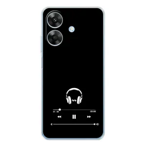 Чохол з картинками на чорному фоні для Realme Note 60x (Плеєр)