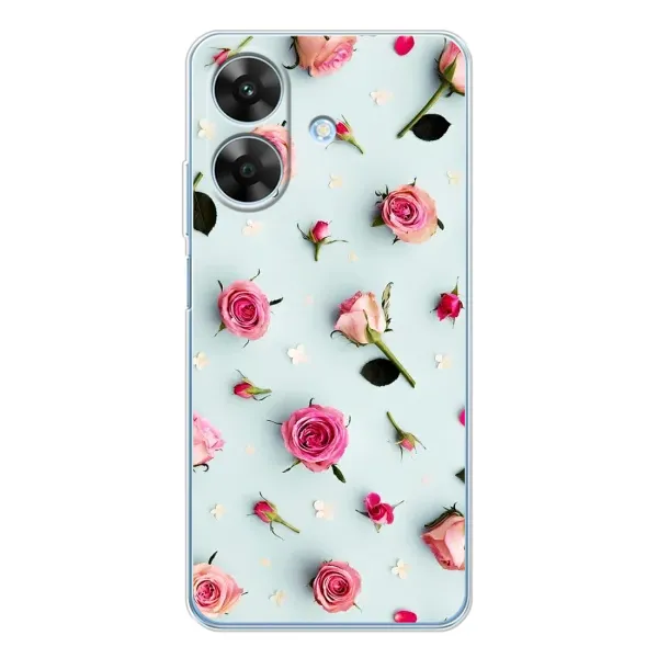 Чехол с рисунком «Разные цветы» для Realme Note 60x