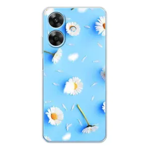 Чохол з Квітами для Realme Note 60x (ромашки на блакитному)