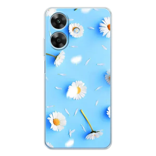 Чехол с рисунком «ромашки на голубом» для Realme Note 60x