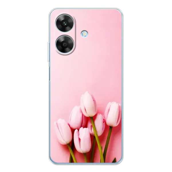 Чехол с рисунком «Розовые тюльпаны» для Realme Note 60x