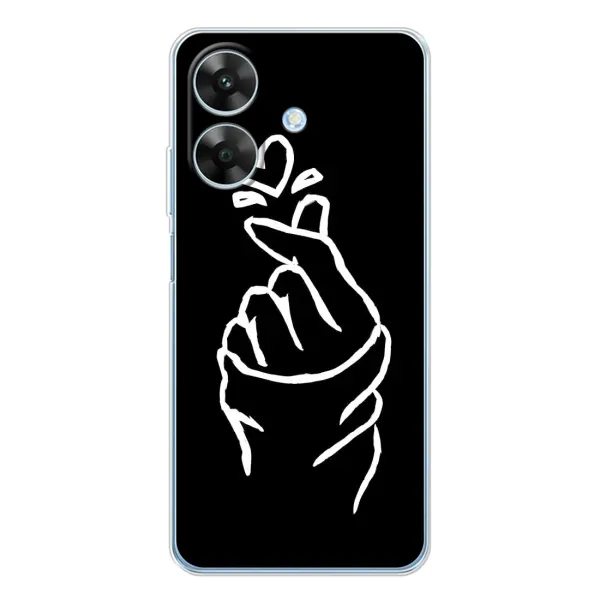 Чехол с рисунком «Сердце на черном» для Realme Note 60x Чехол с рисунком «Сердце на черном» для Realme Note 60x