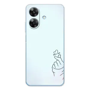 Чехлы (Знак сердечка) на Realme Note 60x (Сердце на голубом)