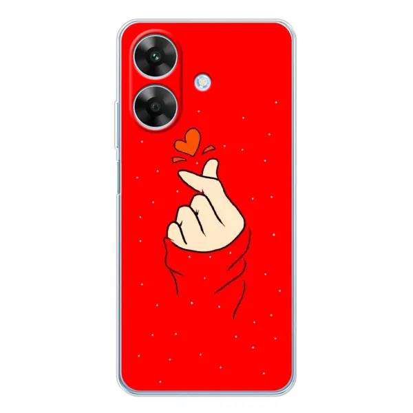 Чехол с рисунком «Сердце на красном» для Realme Note 60x Чехол с рисунком «Сердце на красном» для Realme Note 60x