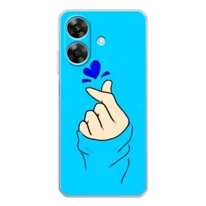 Чехлы (Знак сердечка) на Realme Note 60x (Сердце на синем)
