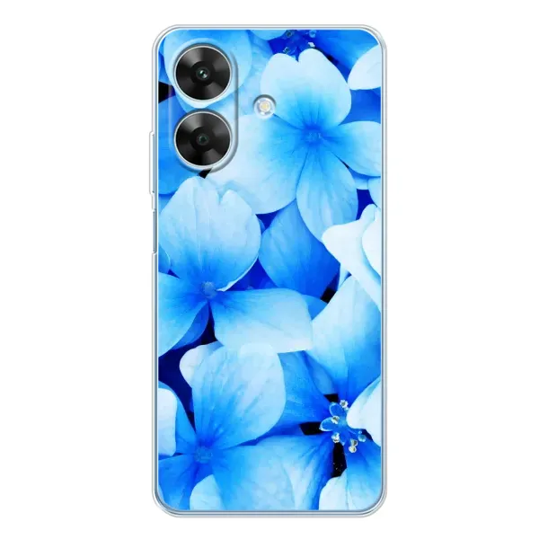 Чехол с рисунком «Синие цветы» для Realme Note 60x