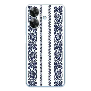 Силіконовый Чохол на Realme Note 60x з картинкой Вишиванки (Синя вишиванка)