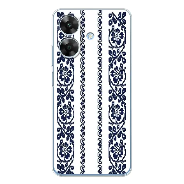 Чехол с рисунком «Синяя вышиванка» для Realme Note 60x