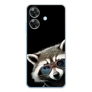 Силиконовый Чехол с Енотами на Realme Note 60x (Стильный Енот)