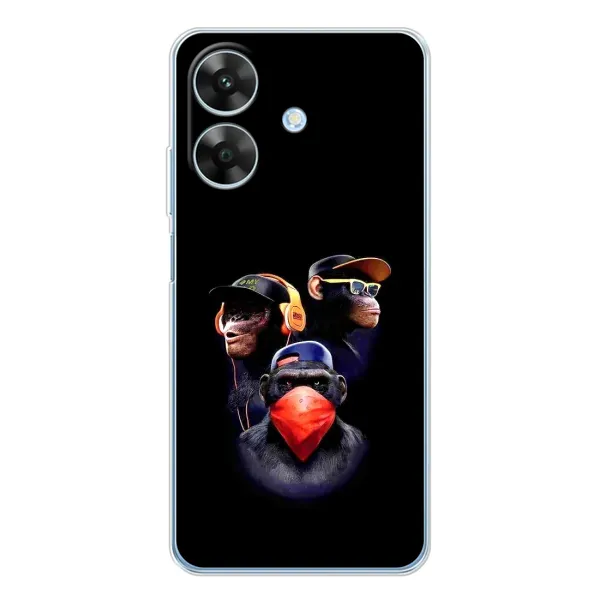 Чехол с рисунком «Три обезьяны» для Realme Note 60x
