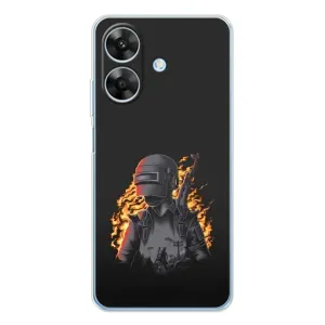 Чохол з картинкою "Герой Pubg" на Realme Note 60x (В полум'ї)
