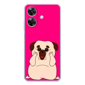 Чехол (ТПУ) Милые собачки для Realme Note 60x (Веселый Мопсик)