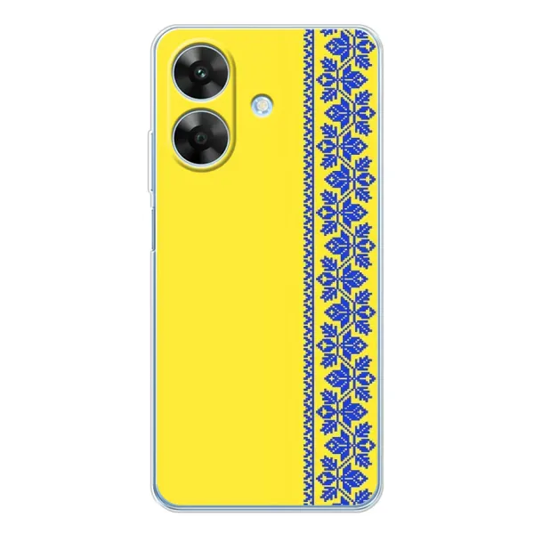 Чехол с рисунком «Вышиванка на желтом» для Realme Note 60x