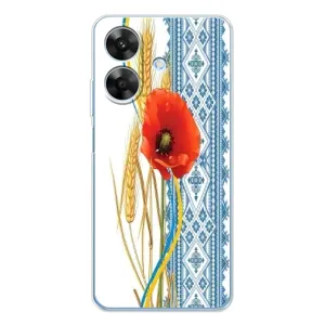Силіконовый Чохол на Realme Note 60x з картинкой Вишиванки (Вишиванка з квіткою)